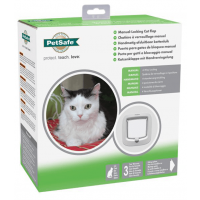 Petsafe Kattenluik Met 4-Weg Handmatig Veiligheidssysteem - Kattenluik - 21.9x4.8x21.9 cm Wit