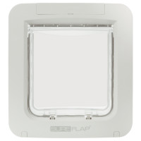 Sureflap Haustierklappe Mikrochip M - Katzenklappe - 28x26x7 cm Weiß