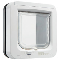 Sureflap Mikrochip Katzenklappe - Katzentür - Grau Weiß