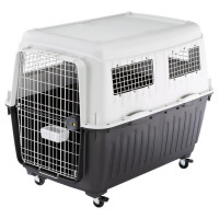 Ferplast Transportbox Atlas Pro Grau - Hundetransportbox - 118 x 80 x 88 cm