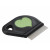 Ferplast Flohkamm Katze - Katzenfellkamm - 7.5x4x0.5 cm Schwarz Limette