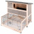 Ferplast Kaninchenstall Ranch 120 Plus Mit Freigehege - Tierunterkunft - 117x104x107 cm Grau Grün 120