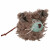 Adori Spielzeug Fluff Maus - Katzenspielzeug - 14x6x5 cm Braun