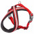 Adori Nylon Soft Geschirr Cross Rot&Reflektierend - Hundegeschirr - S
