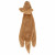 Adori Hundespielzeug Skinny Kaninchen - Plüschtier - 38 cm Braun