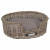 Happy-House Korb Rattan Rund - Hundekorb - 64x51x25 cm Natur Mittel