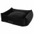 Wooff Korb Cocoon Velours Schwarz - Hundekorb - Medium