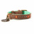 Dwam Halsband Joplin - Hundehalsband - 19-24 x 2 cm Braun Türkis Orange Xxs