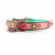 Dwam Halsband Boho Rosa Pink&Türkis - Hundehalsband - 27-33 x 2.5 cm