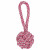 Adori Flos Ball Mit Schlaufe Weiß&Rosa - Hundespielzeug - 20 cm