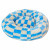 Dogguo Block Round Bed Blau&Beige - Hundematratze - S