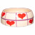 Dogguo Heart Dogbowl Lila&Rot&Beige - Hundenapf - Ø17 cm