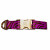 Dogguo Zebra Halsband Lila&Braun - Hundehalsband - 28-40 cm