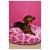 Dogguo Heart Round Bed Rosa&Beige - Hundematratze - S Für Kleine Hunde